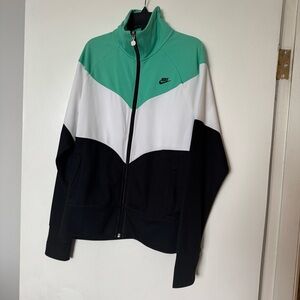 Nike Women's Colorblock Jacket - Mint Green, White, and Black
